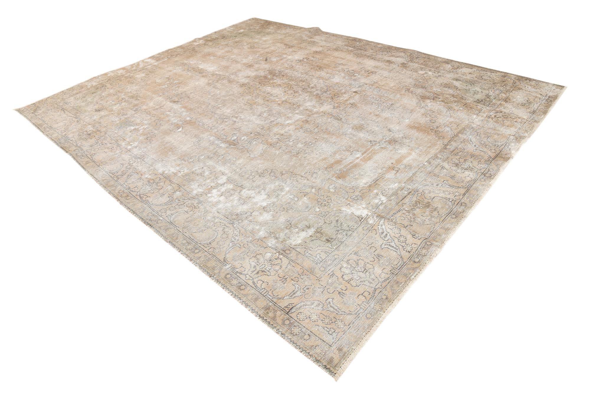 9' 8 x 12' Hand Knotted Ultra Vintage Persian Wool Rug