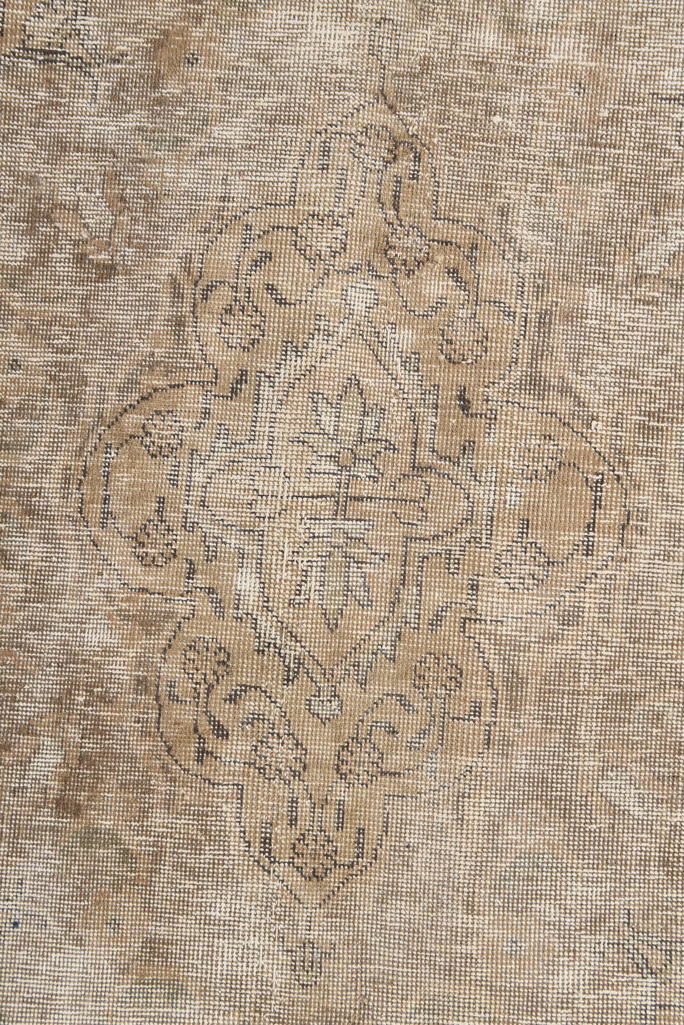9' 8 x 12' Hand Knotted Ultra Vintage Persian Wool Rug