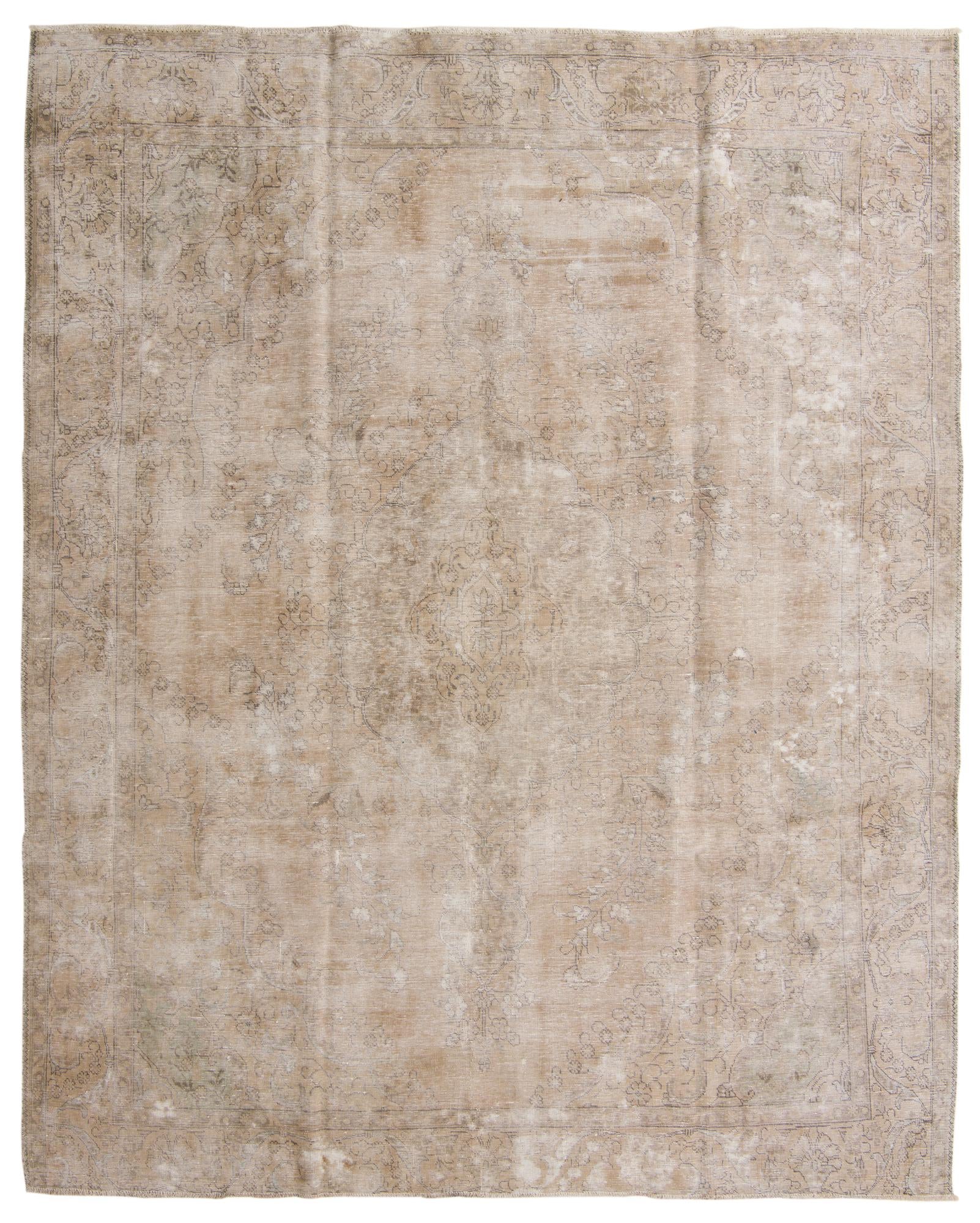 9' 8 x 12' Hand Knotted Ultra Vintage Persian Wool Rug