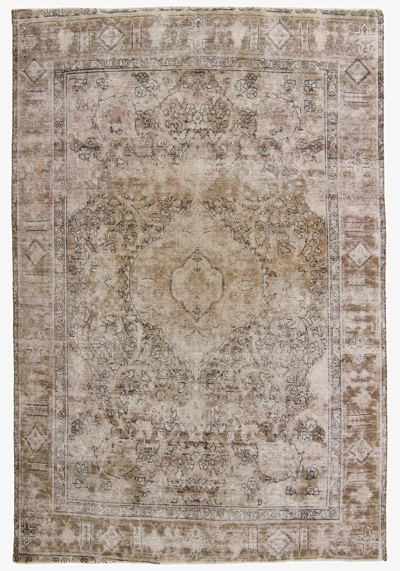 Primary image 6' 4 x 9' 4  Hand Knotted Ultra Vintage Persian Wool Rug