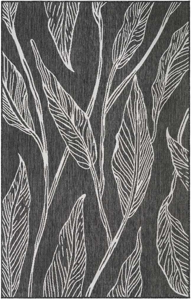 5' 3 x 8' Easy-Clean Botanical Indoor / Outdoor Rug