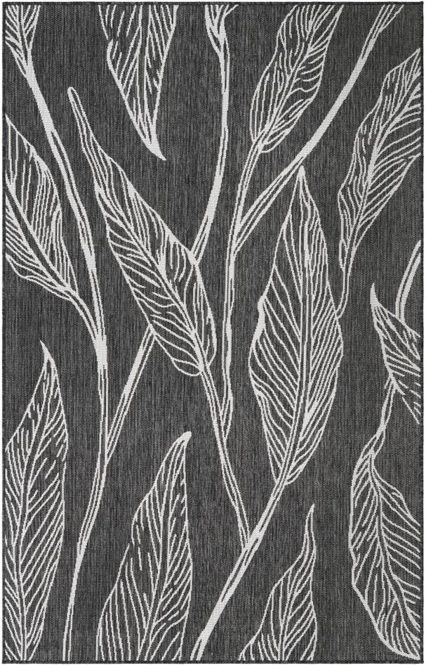 Detail image of 5' 3 x 8' Easy-Clean Botanical Indoor / Outdoor Rug