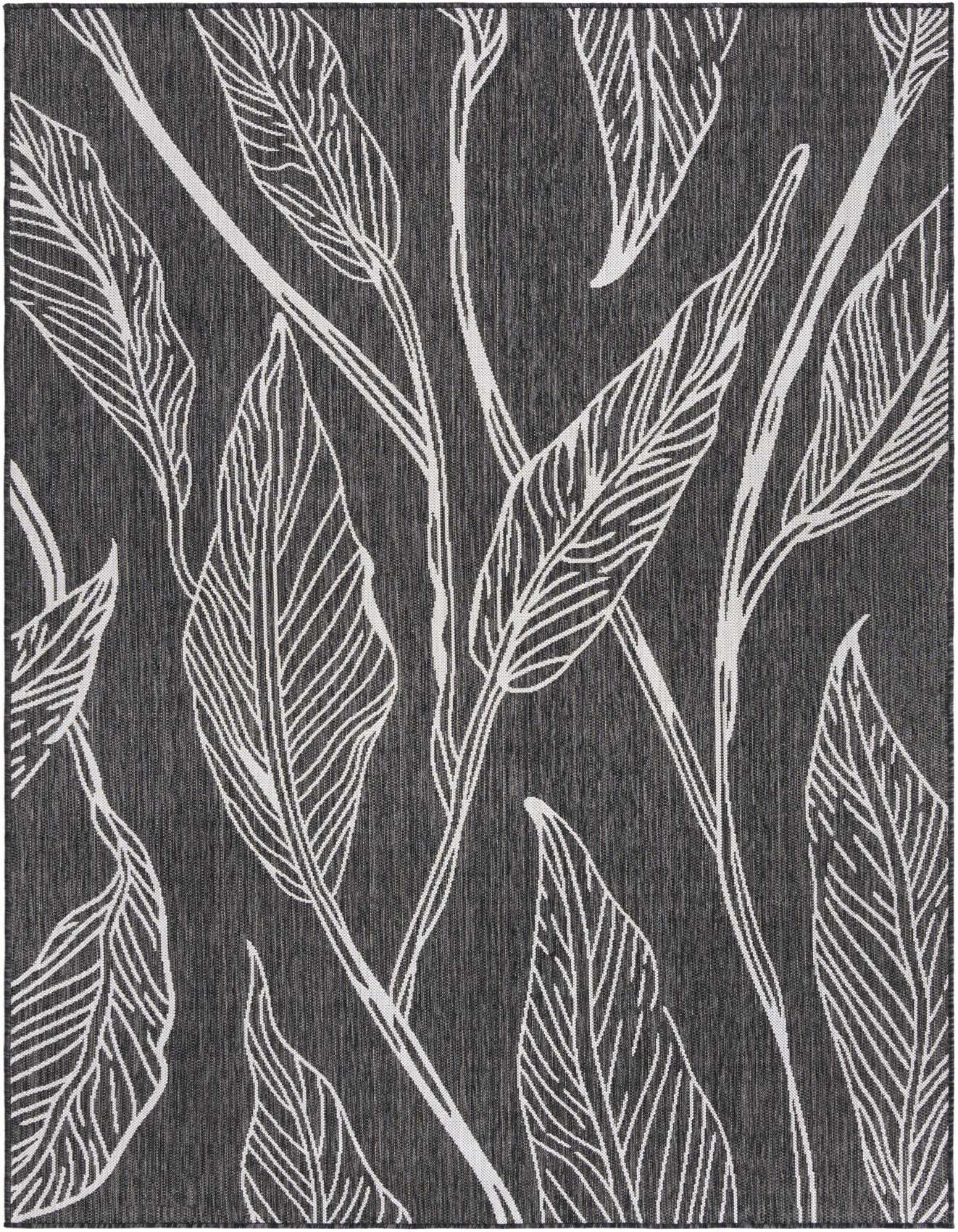 6' x 9' Easy-Clean Botanical Indoor / Outdoor Rug