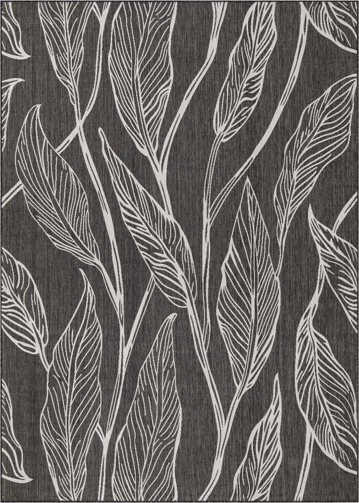 9' x 12' Easy-Clean Botanical Indoor / Outdoor Rug