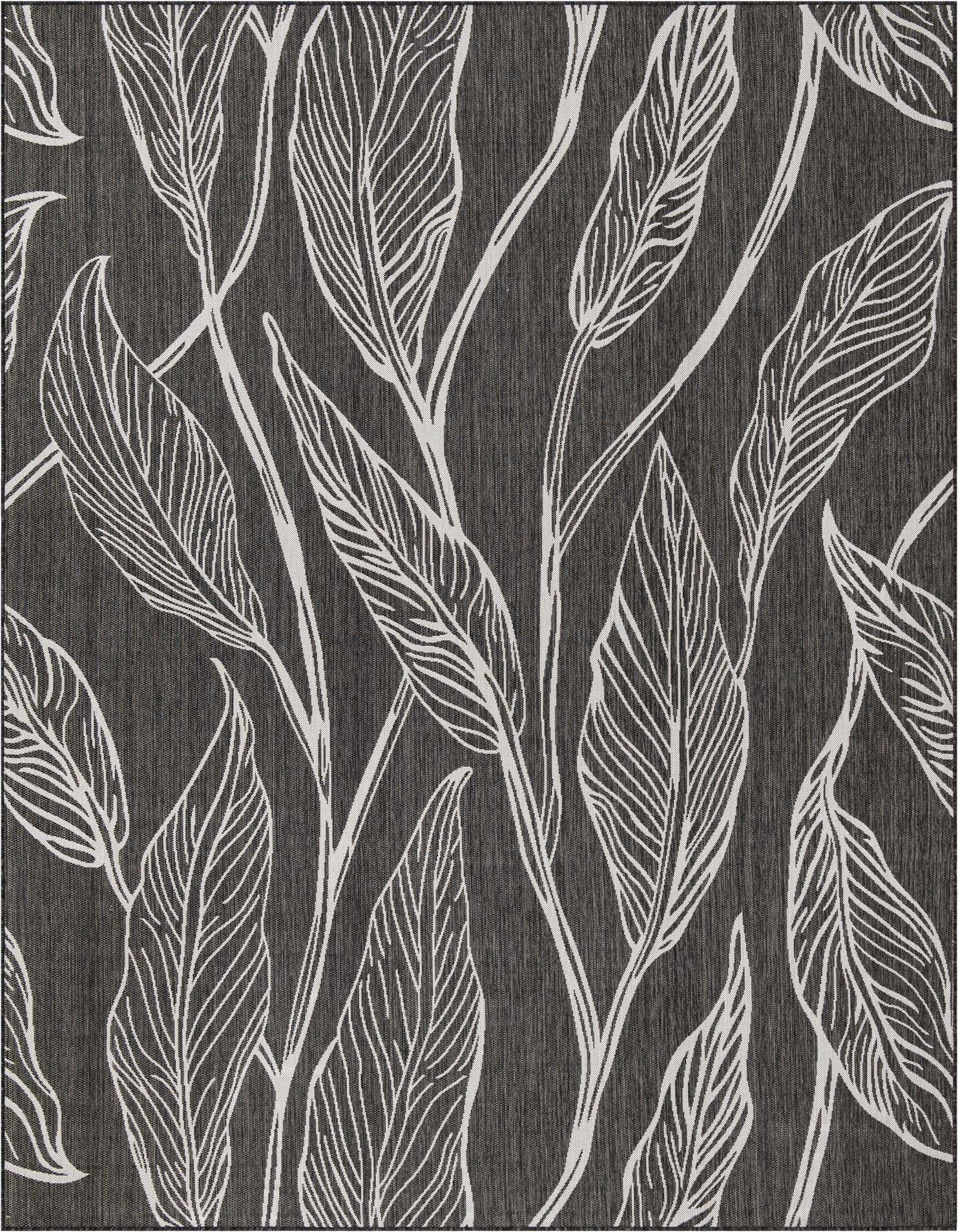 9' x 12' Easy-Clean Botanical Indoor / Outdoor Rug