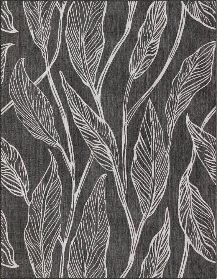 Detail image of 9' x 12' Easy-Clean Botanical Indoor / Outdoor Rug