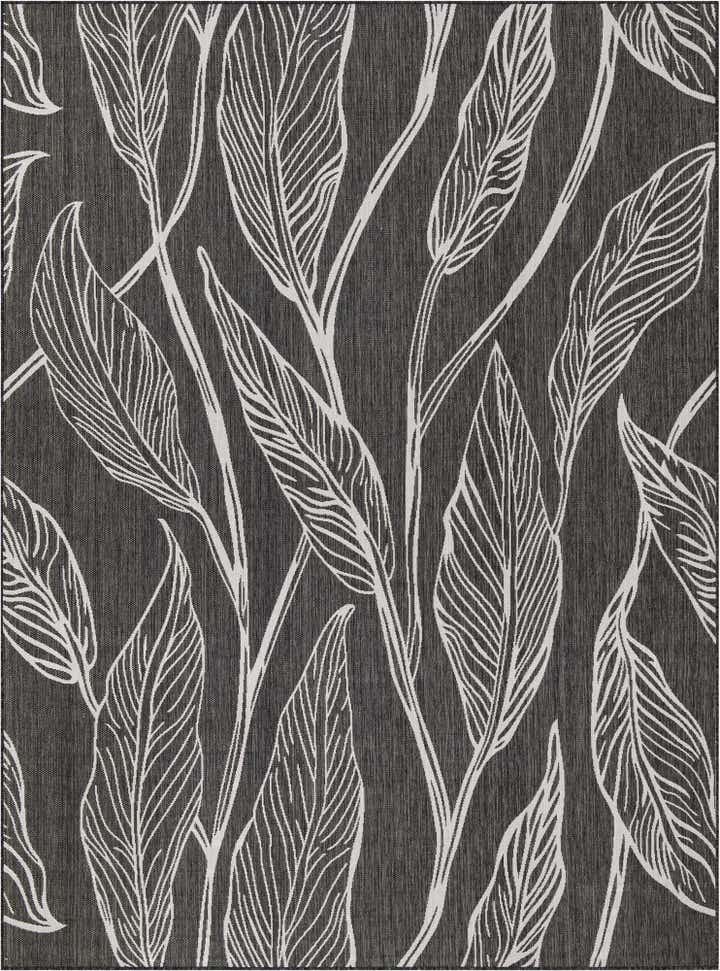 9' x 12' Easy-Clean Botanical Indoor / Outdoor Rug
