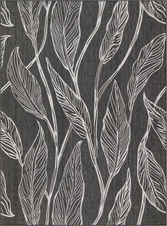 Detail image of 9' x 12' Easy-Clean Botanical Indoor / Outdoor Rug