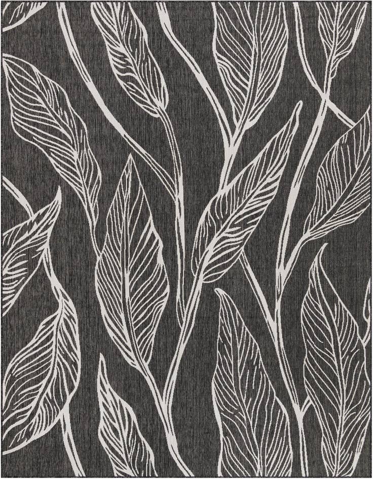 Detail image of 7' 10 x 11' Easy-Clean Botanical Indoor / Outdoor Rug