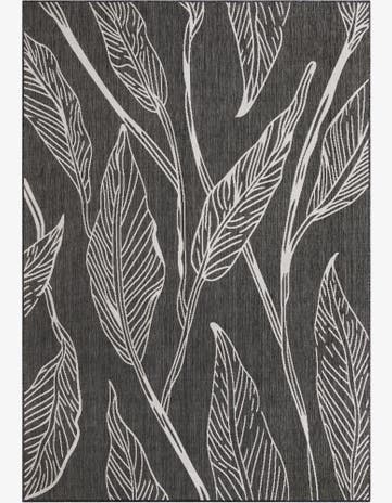 7' x 10' Easy-Clean Botanical Indoor / Outdoor Rug