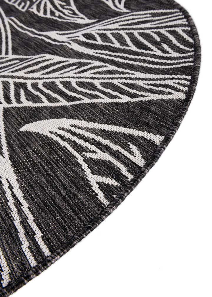 4' x 4' Easy-Clean Botanical Indoor / Outdoor Round Rug