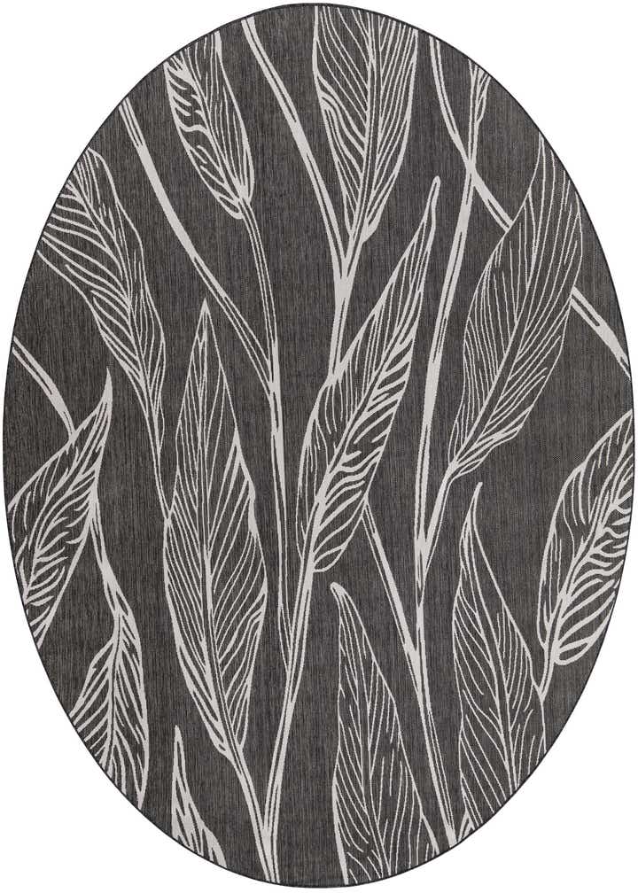10' 8 x 10' 8 Easy-Clean Botanical Indoor / Outdoor Round Rug