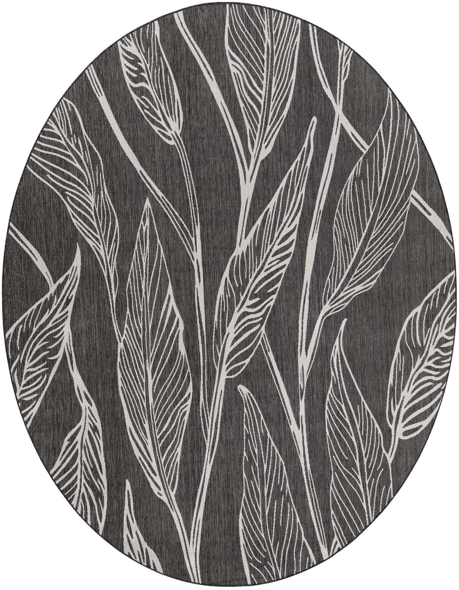 10' 8 x 10' 8 Easy-Clean Botanical Indoor / Outdoor Round Rug