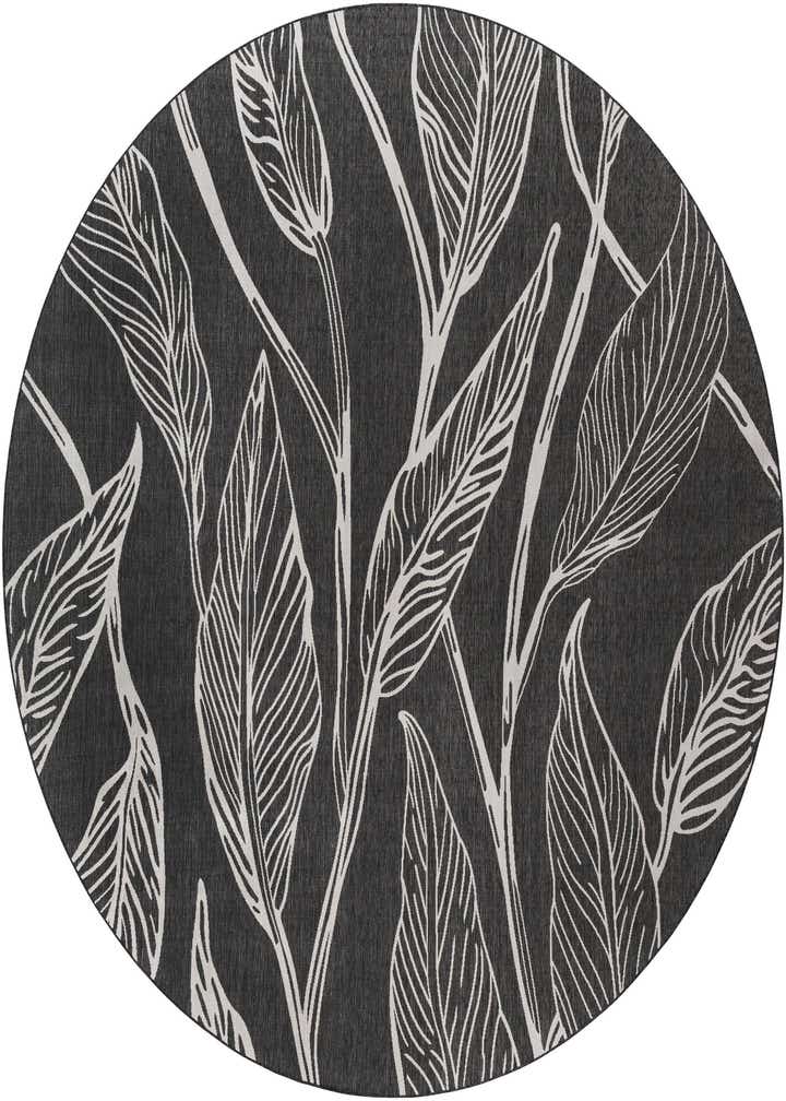 13' x 13' Easy-Clean Botanical Indoor / Outdoor Round Rug