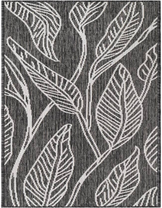 Detail image of 2' x 6' Easy-Clean Botanical Indoor / Outdoor Runner Rug