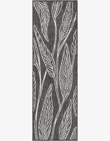 2' x 6' Easy-Clean Botanical Indoor / Outdoor Runner Rug