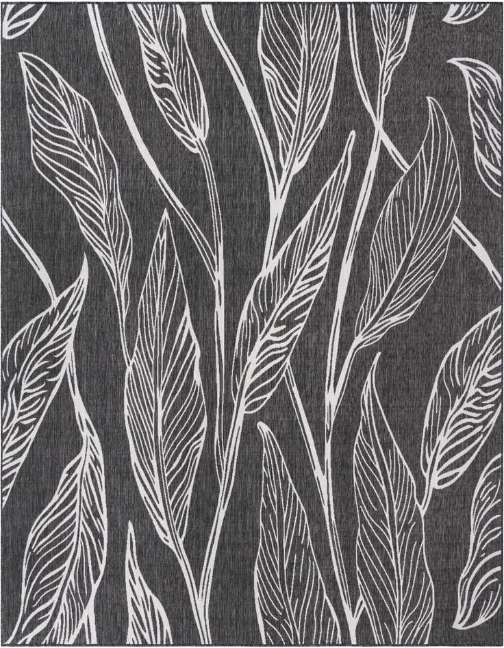 Detail image of 10' 8 x 10' 8 Easy-Clean Botanical Indoor / Outdoor Square Rug