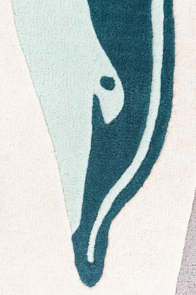 2' x 8' 10 SurfBoard Wool Freeform Rug