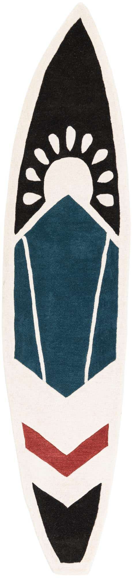 2' x 8' 9 SurfBoard Wool Freeform Rug