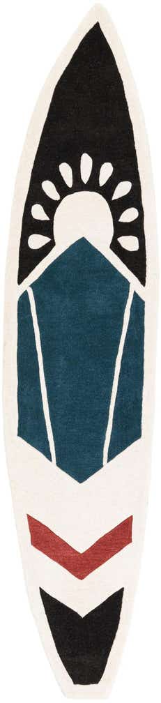 2' x 8' 9 SurfBoard Wool Freeform Rug