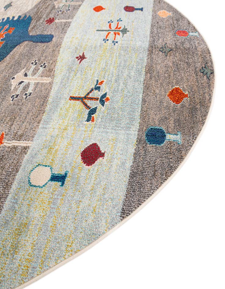 Detail image of 7' 10 x 10'  Washable Vivid Oval Rug