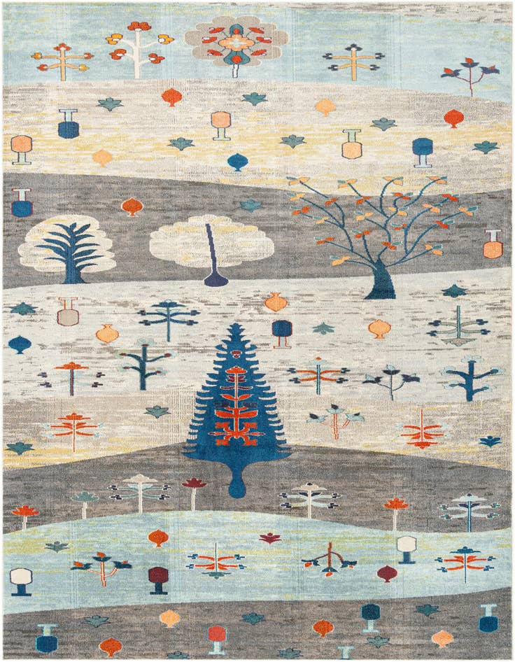 Detail image of 9' 10 x 14' Washable Vivid Rug