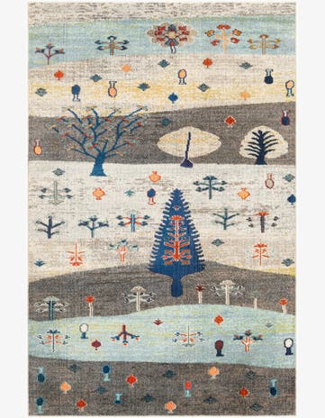 5' 3 x 8' Washable Vivid Rug