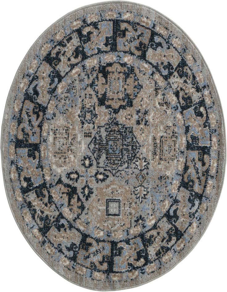 Detail image of 3' 3 x 3' 3 Kamala Washable Round Rug