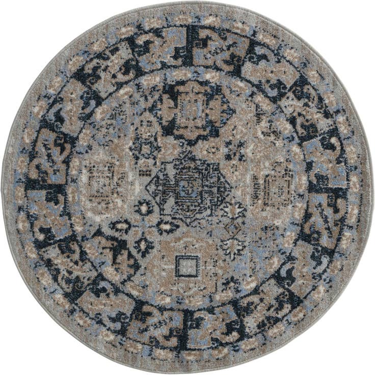 Detail image of 3' 3 x 3' 3 Kamala Washable Round Rug