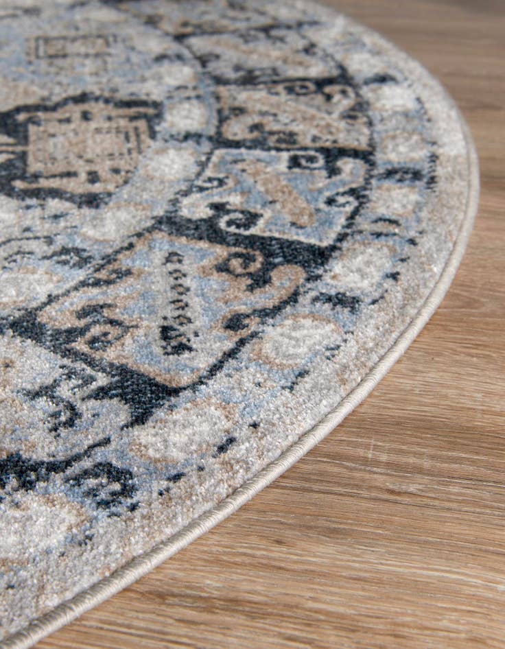 Detail image of 5' 3 x 5' 3 Kamala Washable Round Rug