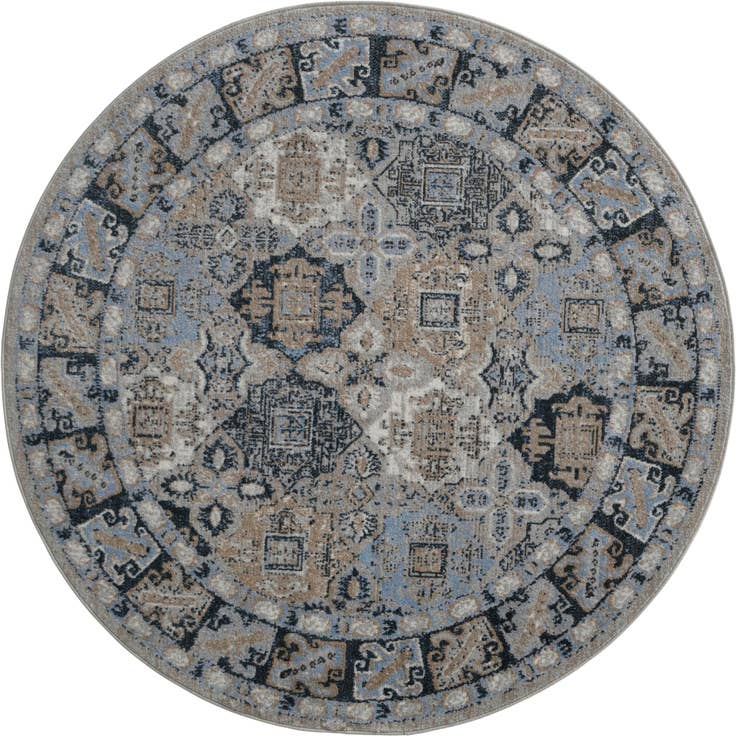 Detail image of 5' 3 x 5' 3 Kamala Washable Round Rug