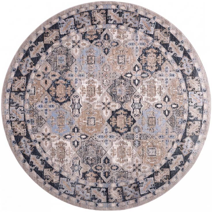 Detail image of 7' 10 x 7' 10 Kamala Washable Round Rug