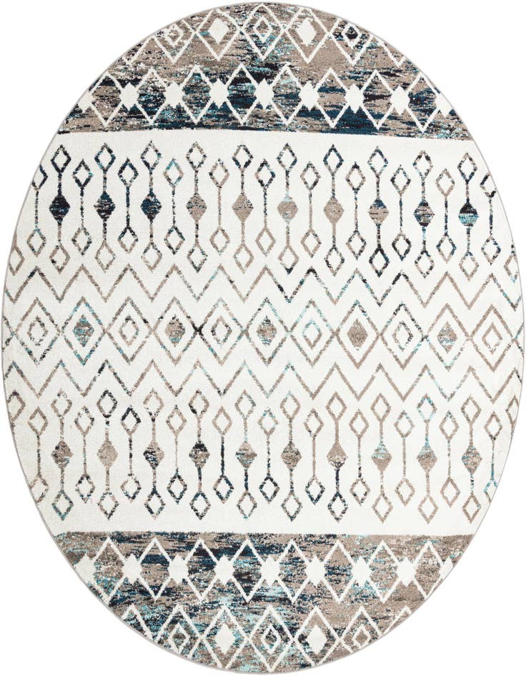 Detail image of 10' x 10' Moroccan Trellis Round Rug