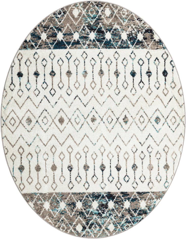 Detail image of 6' x 6' Moroccan Trellis Round Rug