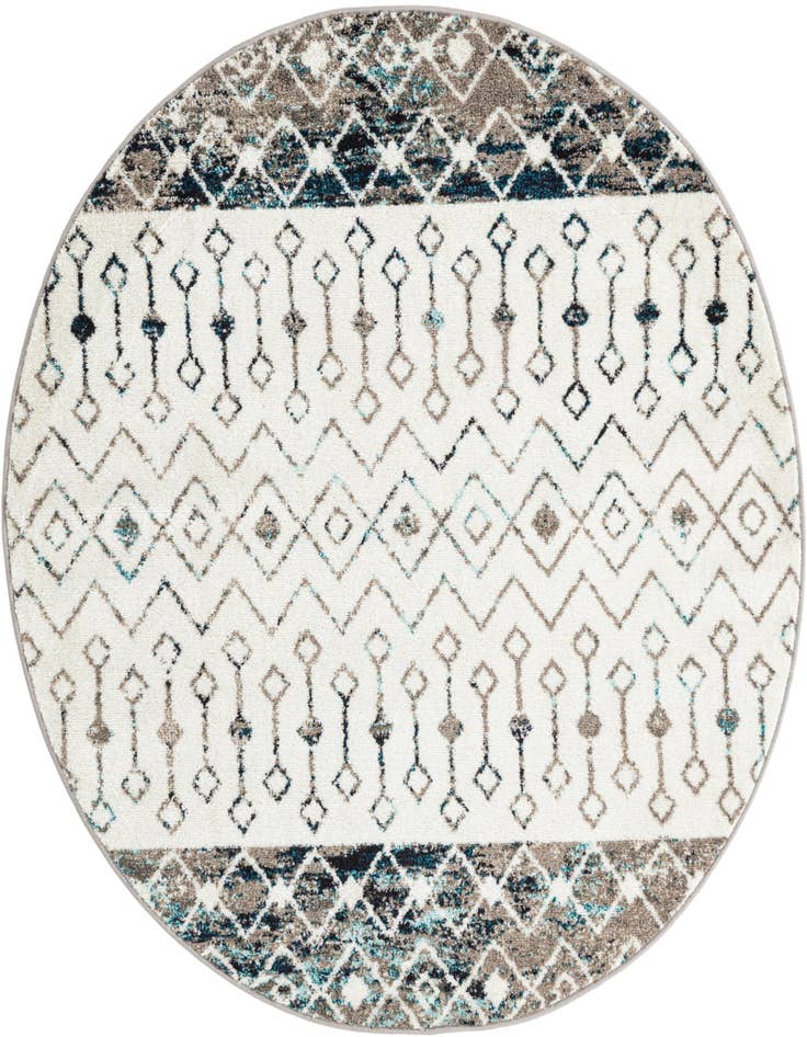 Detail image of 5' 3 x 5' 3 Moroccan Trellis Round Rug