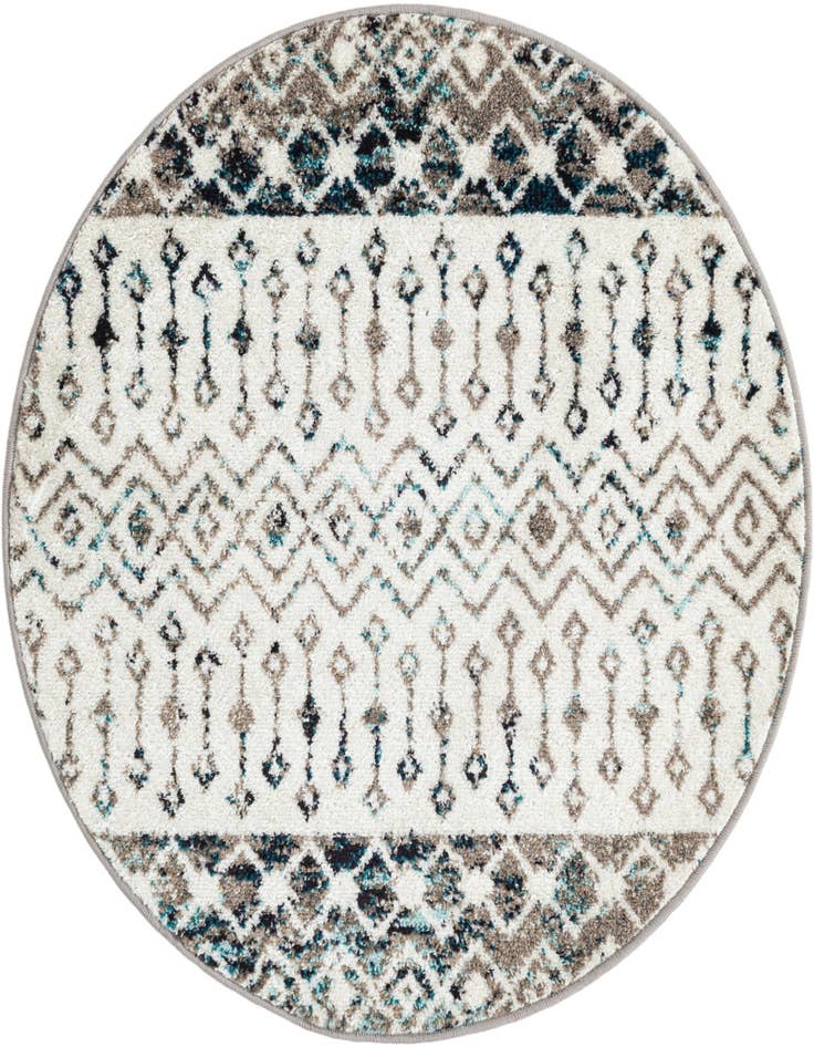 Detail image of 3' x 3' Moroccan Trellis Round Rug