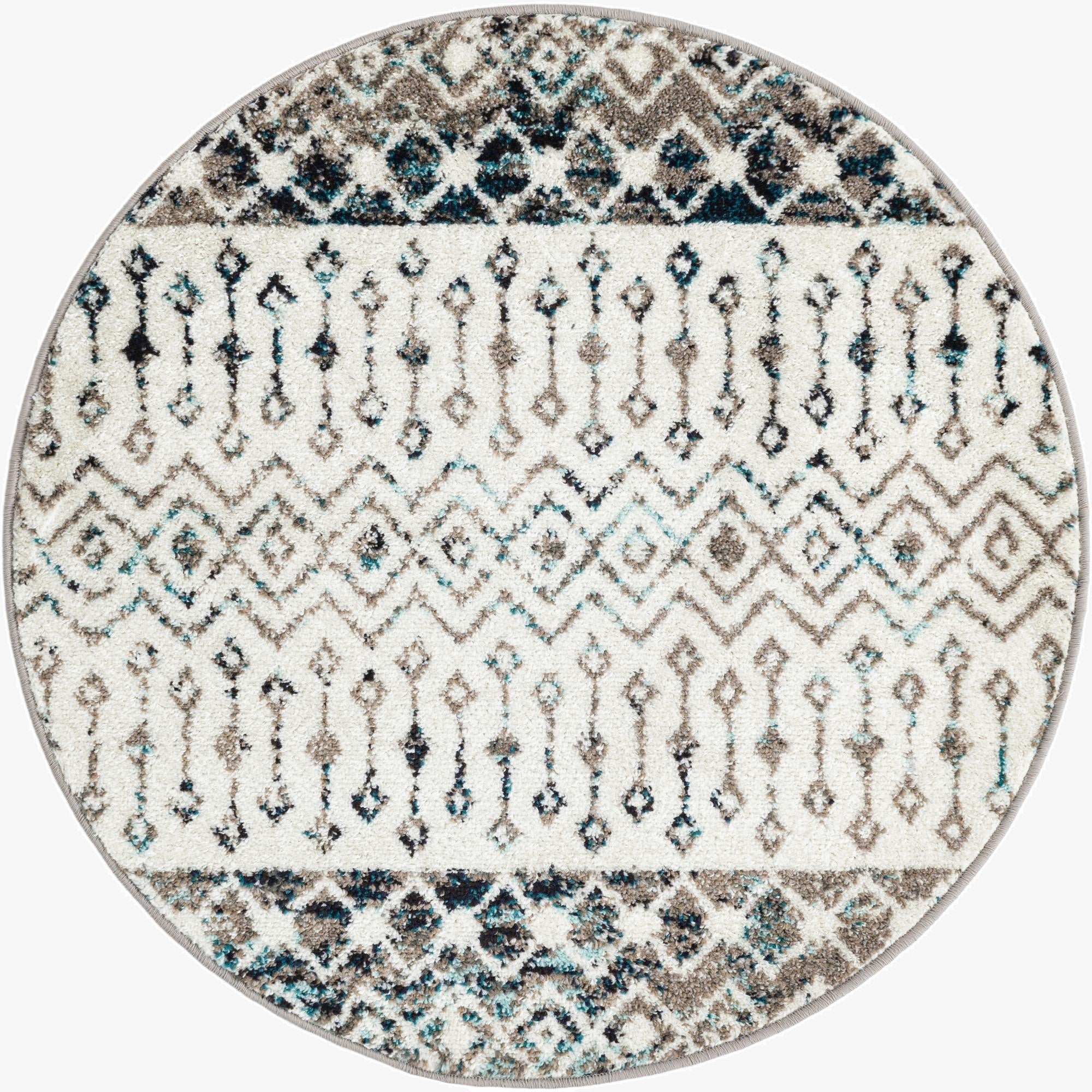 3' x 3' Moroccan Trellis Round Rug