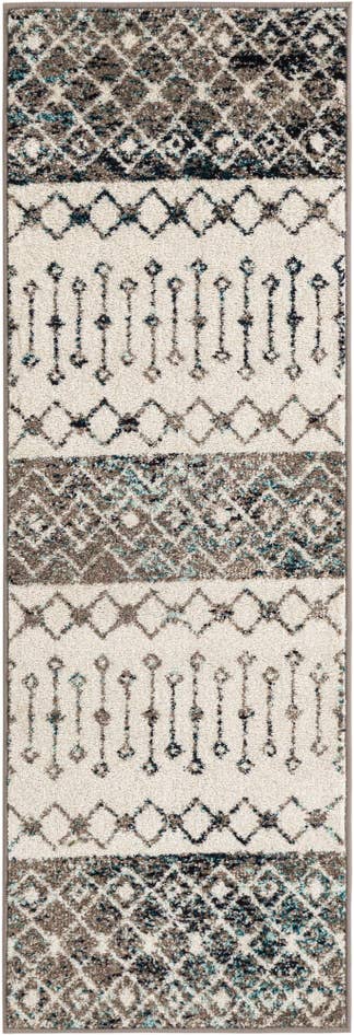 Detail image of 2' x 6' Moroccan Trellis Runner Rug
