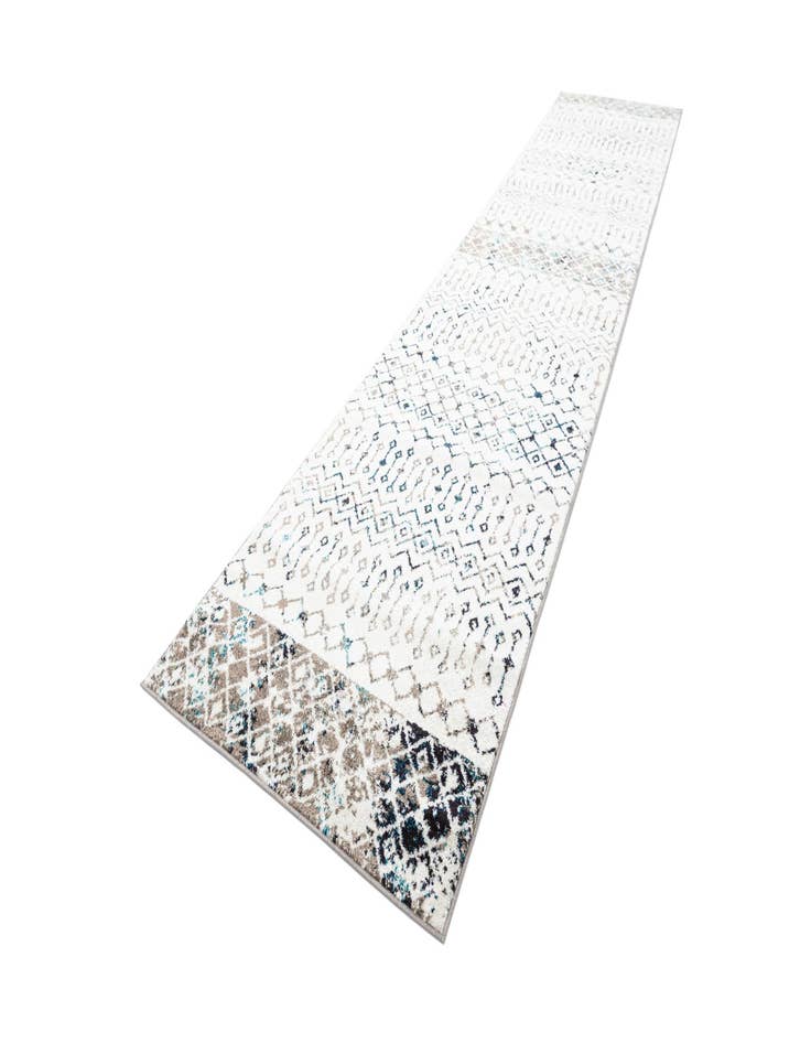 Detail image of 3' 3 x 16' 5 Moroccan Trellis Runner Rug