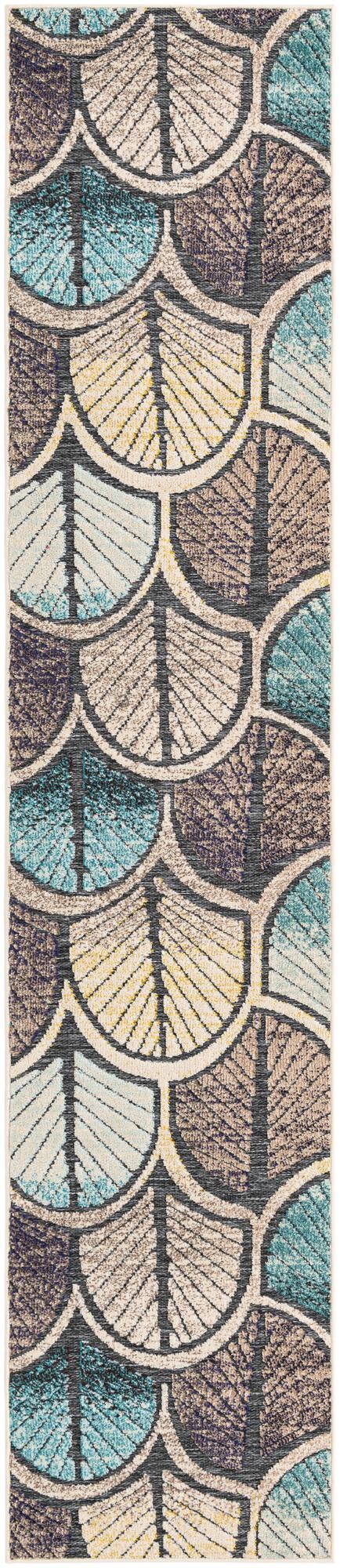 2' 7 x 12' Easy-Clean Casablanca Indoor / Outdoor Runner Rug