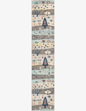 2' 7 x 12' Washable Vivid Runner Rug