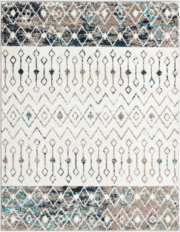Detail image of 5' 3 x 5' 3 Moroccan Trellis Square Rug