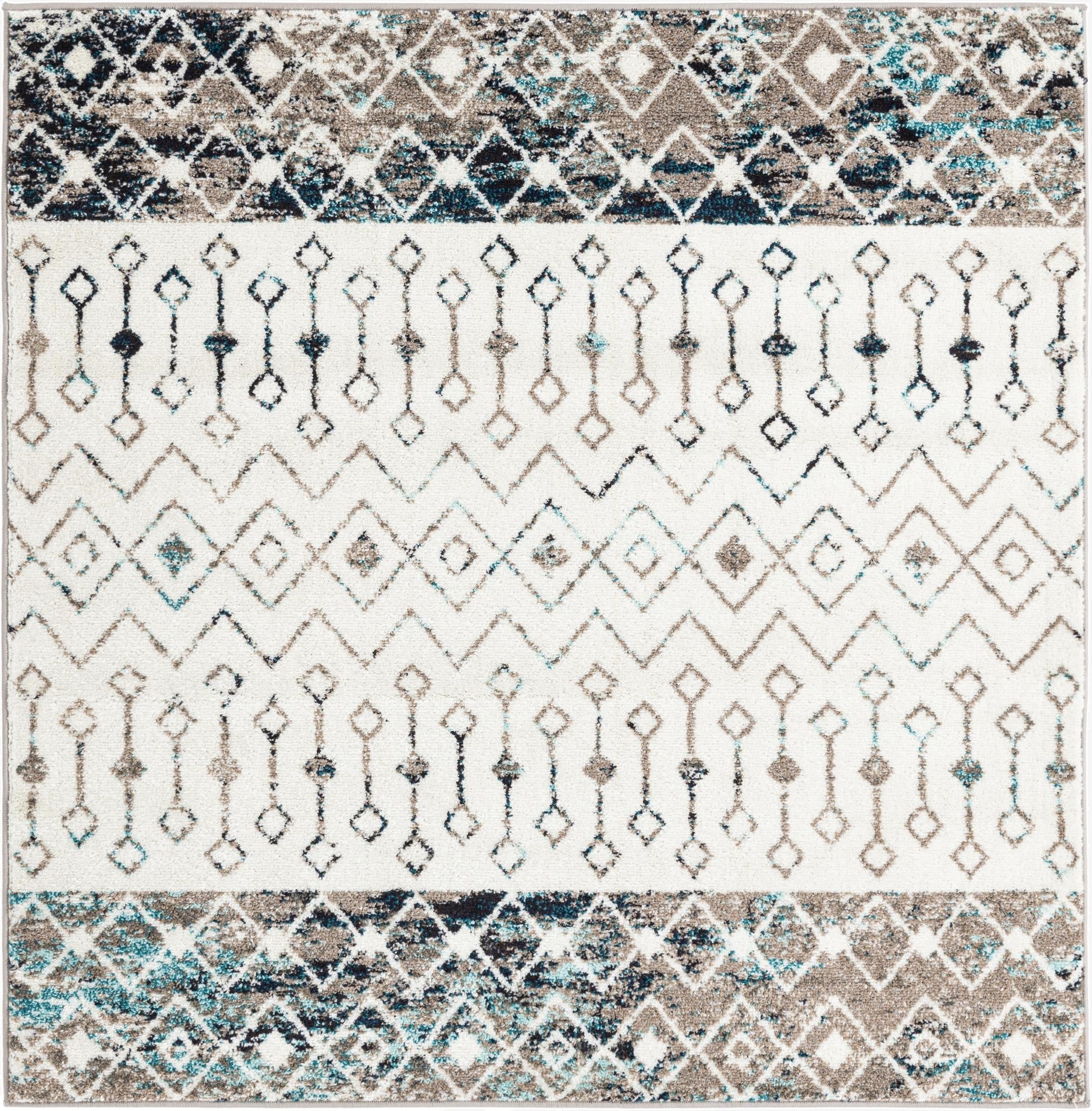 5' 3 x 5' 3 Moroccan Trellis Square Rug