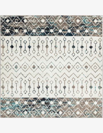 6' x 6' Moroccan Trellis Square Rug