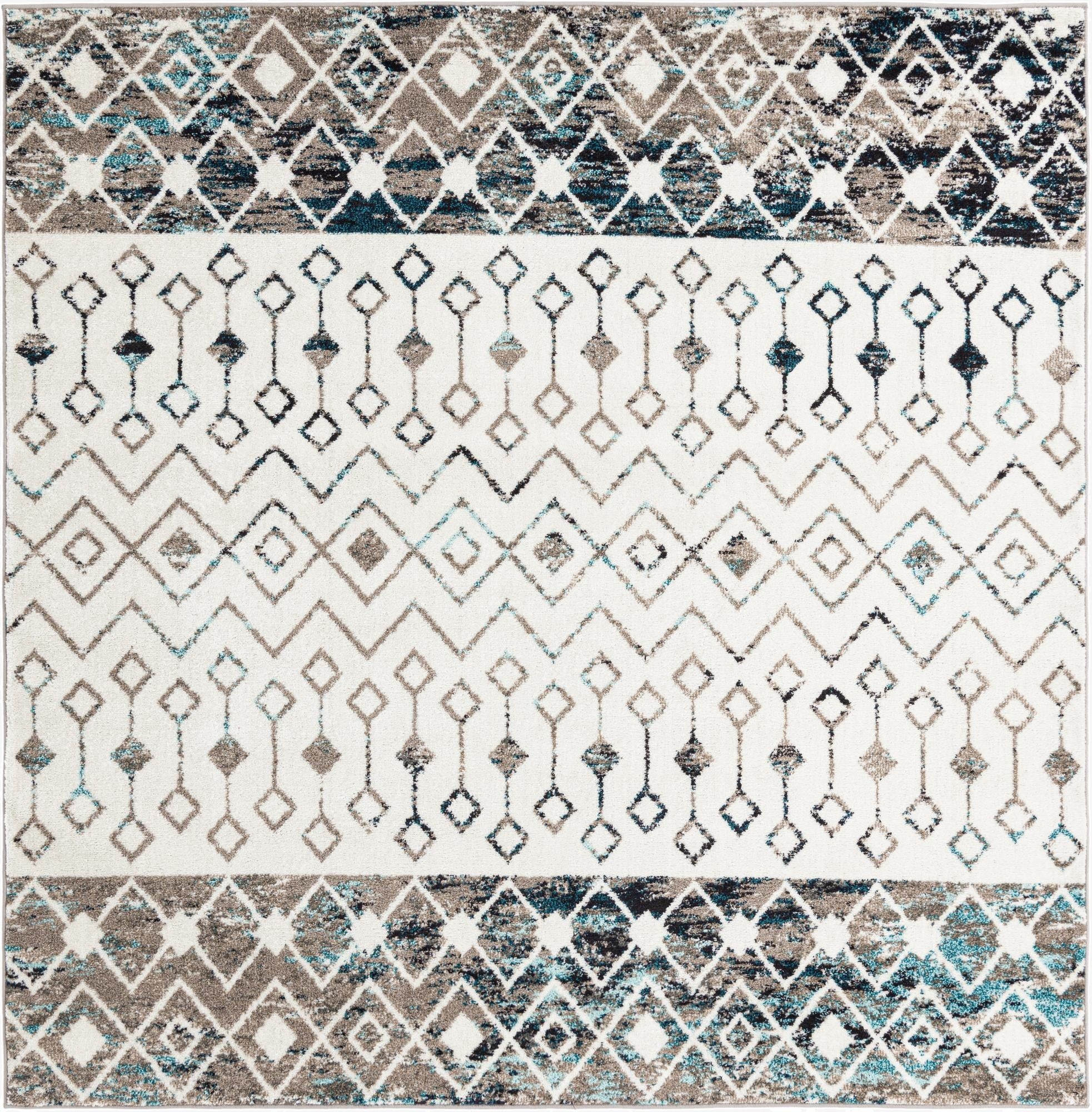 7' 10 x 7' 10 Moroccan Trellis Square Rug