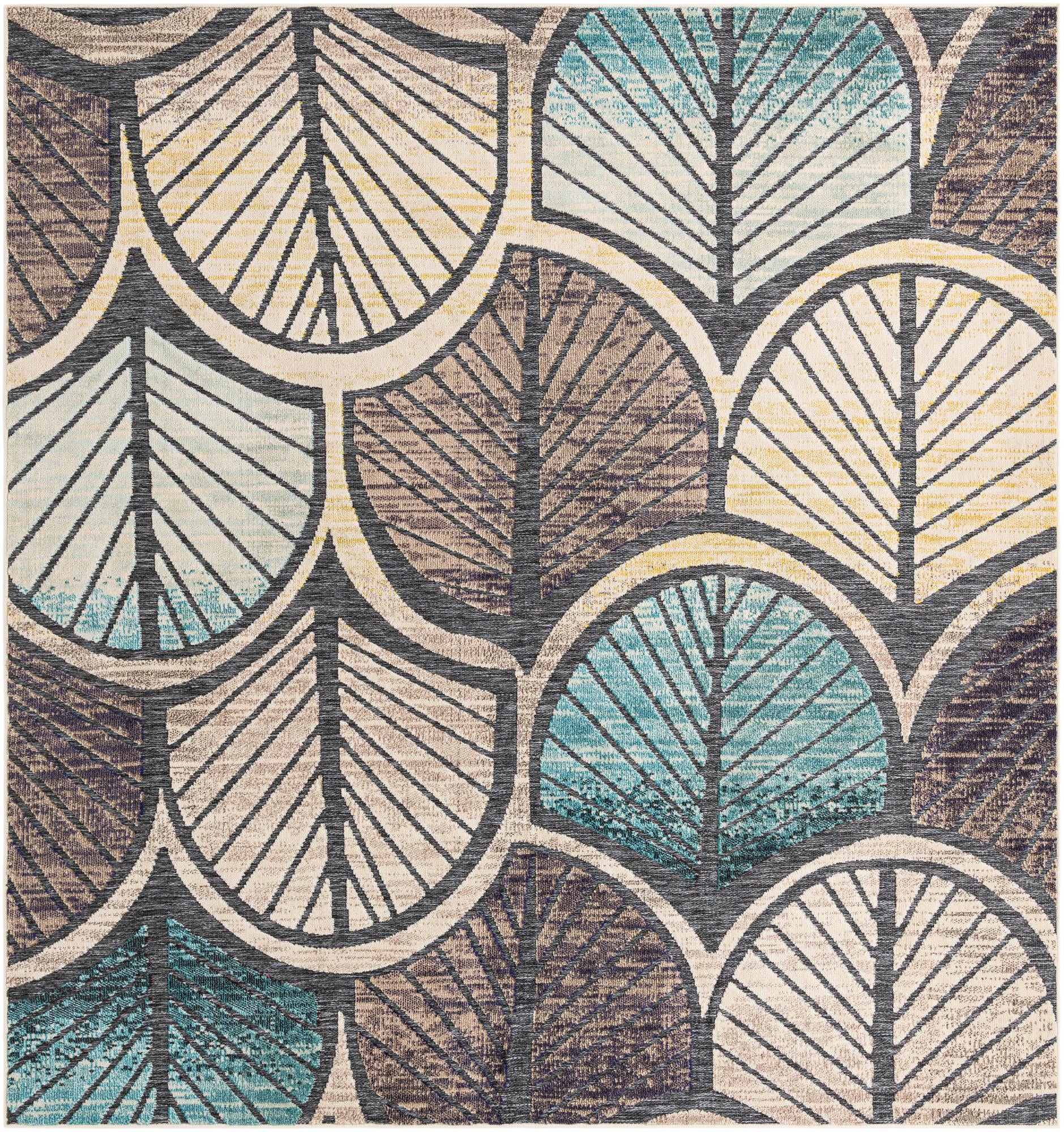 10' x 10' Easy-Clean Casablanca Indoor / Outdoor Square Rug