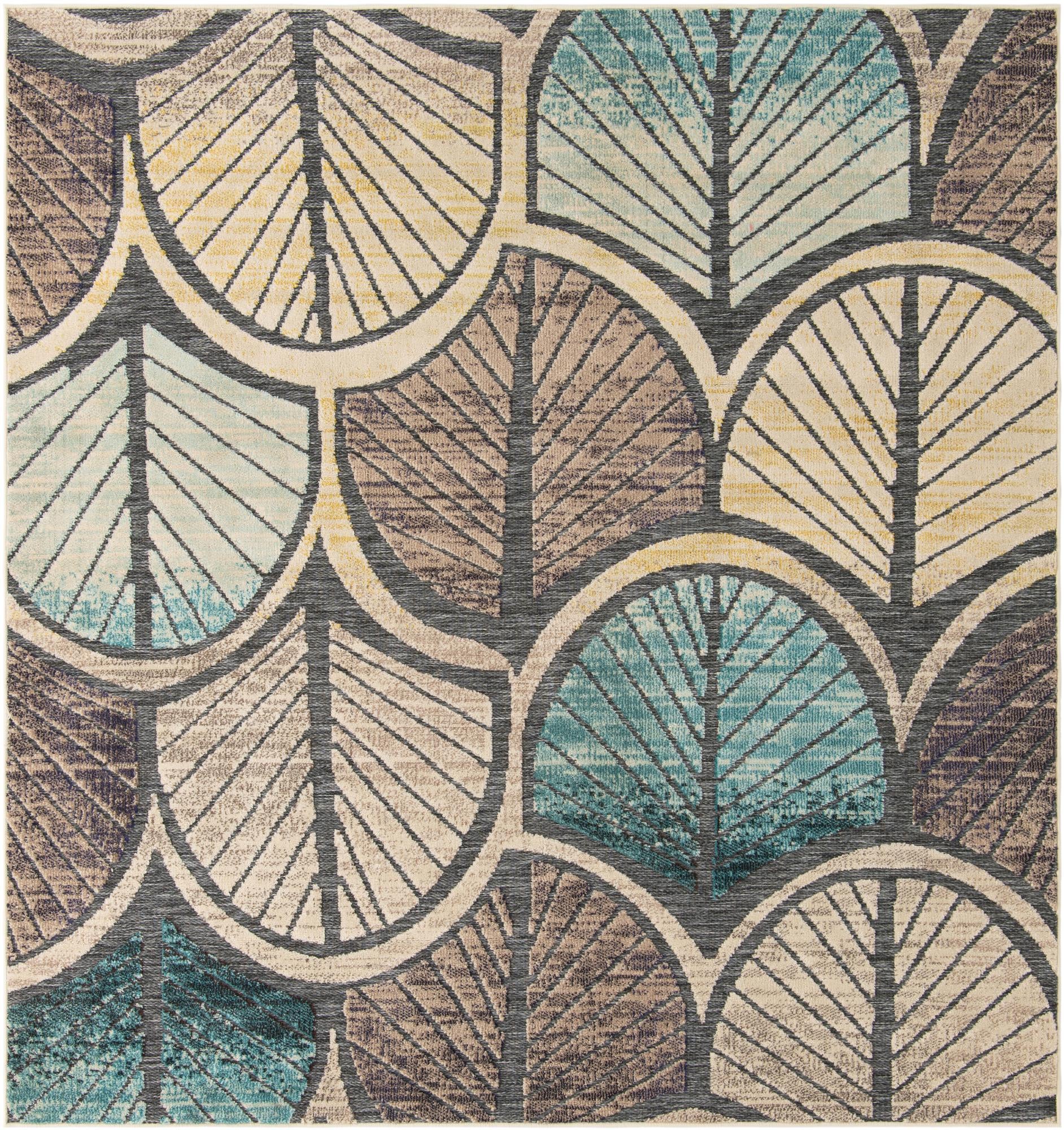 7' 10 x 7' 10 Easy-Clean Casablanca Indoor / Outdoor Square Rug