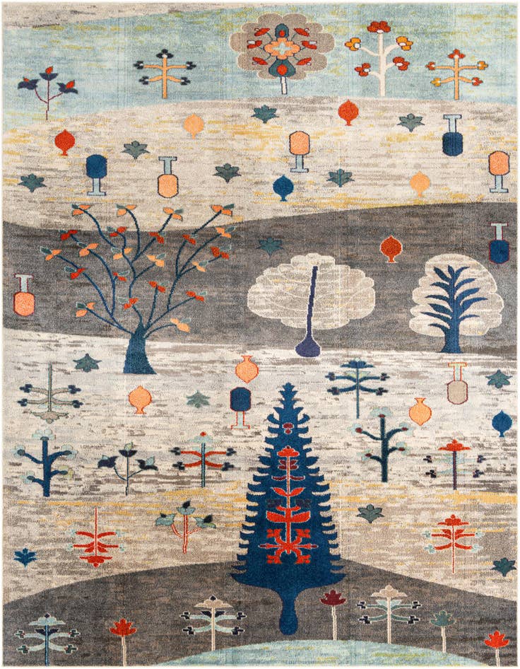 Detail image of 9' 10 x 9' 10 Washable Vivid Square Rug