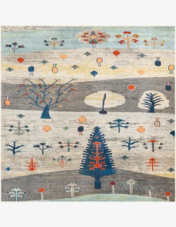 7' 10 x 7' 10 Washable Vivid Square Rug