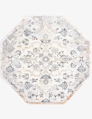 Ivory Gray Highbury Octagon Rug